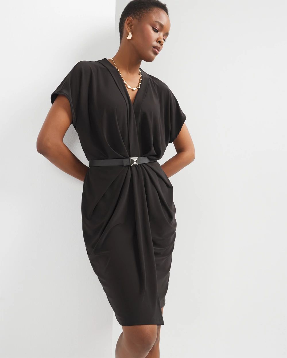 Matte Jersey Twist Front Dress White House Black Market